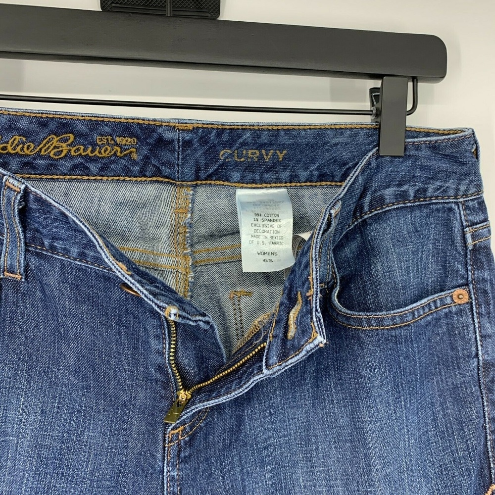 Eddie Bauer Curvy Dark Blue Bootcut Jeans - Picture 3 of 7